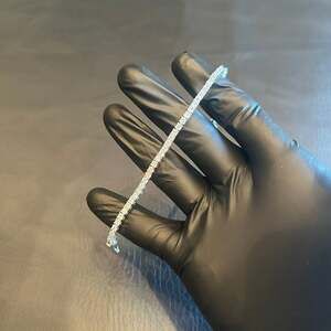 Brand New Silver 3mm Tennis Bracelet 7 Inch VVS1 Moissanite